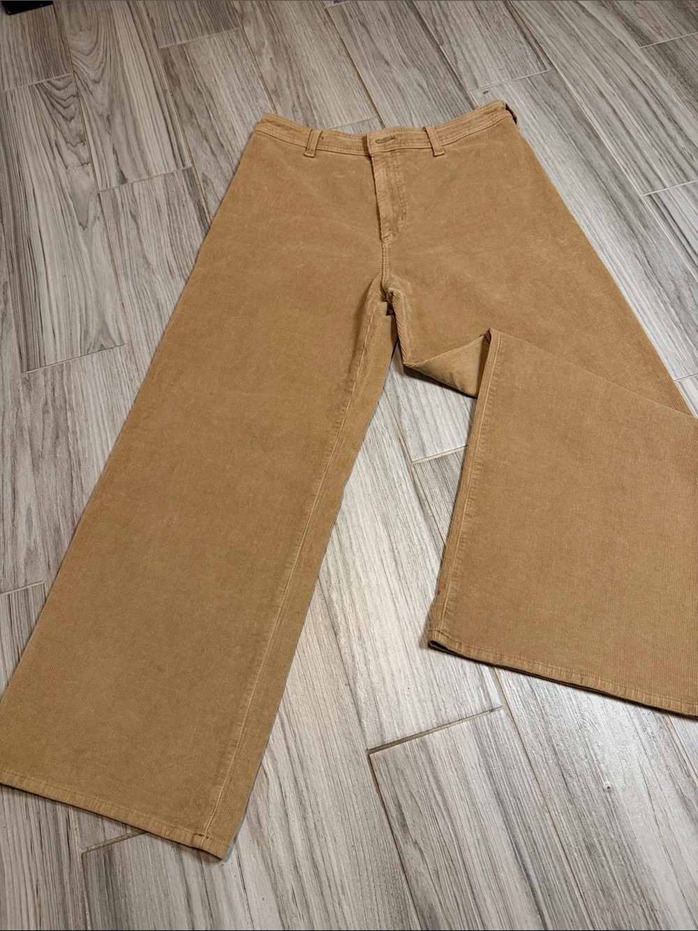 Universal Thread Straight Leg Corduroy Pants in Camel Brown
